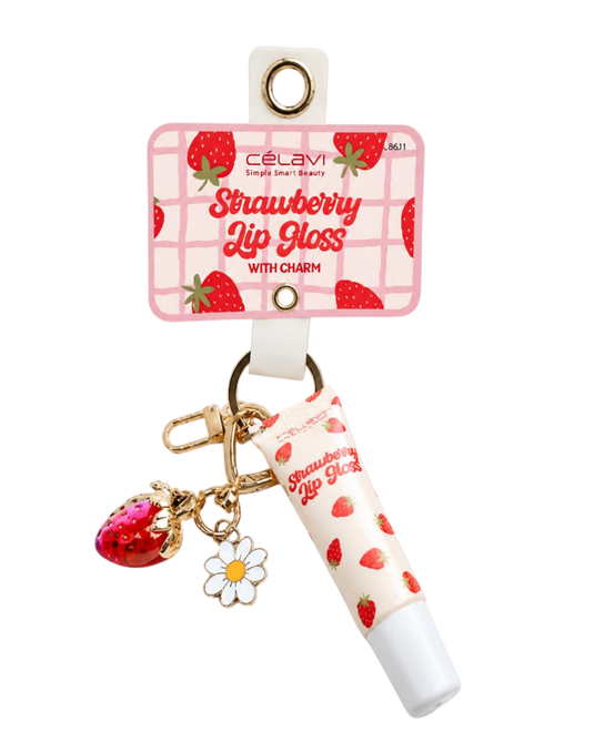 Lips-Celavi Strawberry Lip Gloss Keychain LP021 ($2.50 each, 6pc bundle)