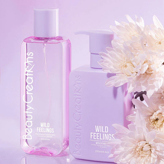 Skincare- Beauty Creations Fragrance Body Lotion & Mist- BLBSSET-01 Wild Feeling (4pc bundle, $7 each)