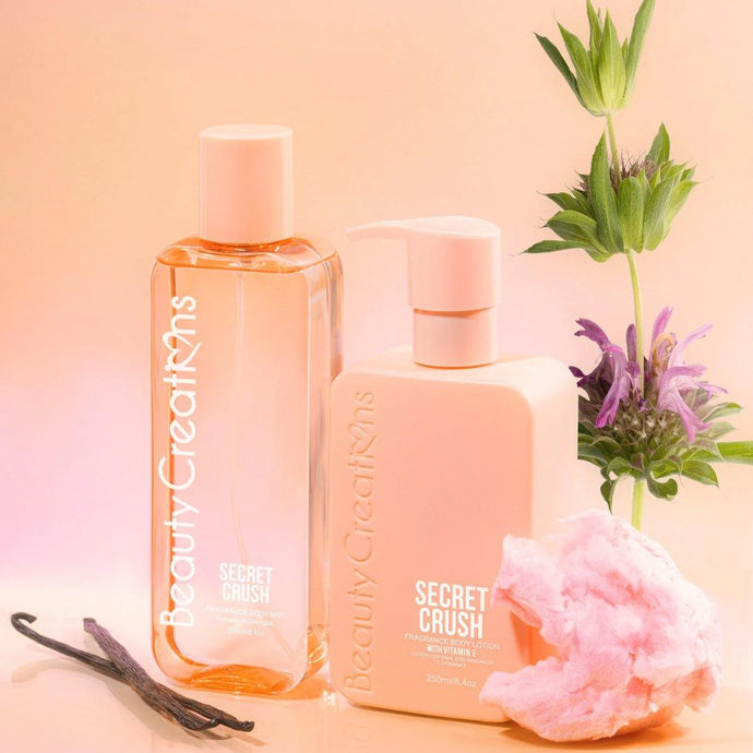 Skincare- Beauty Creations Fragrance Body Lotion & Mist- BLBSSET-03 Secret Crush (4pc bundle, $7 each)