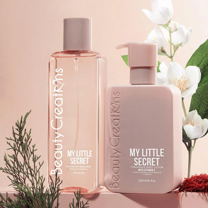 Skincare- Beauty Creations Fragrance Body Lotion & Mist- BLBSSET-11 My Little Secret (4pc bundle, $7 each)