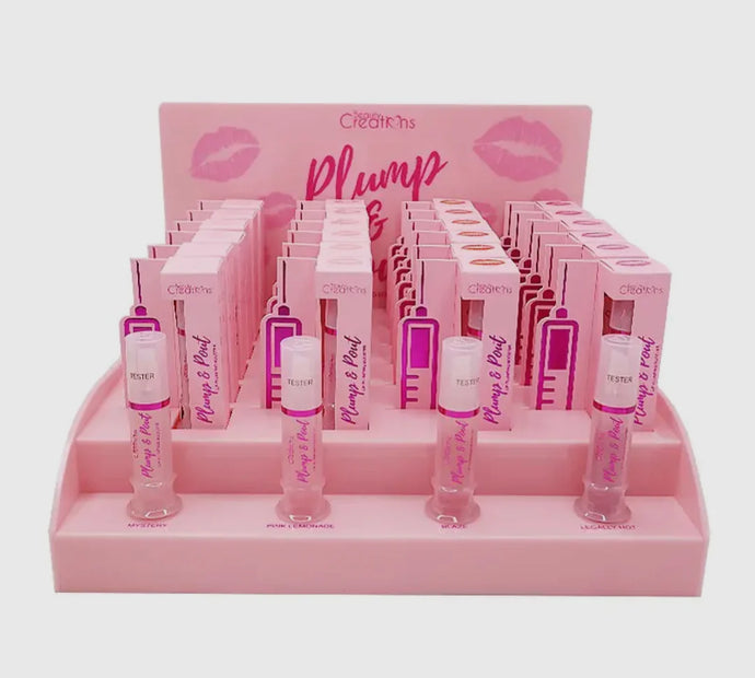 Beauty Creations Plump & Pout Display LPPD VOL.1 (24pc display, 6pc per color)