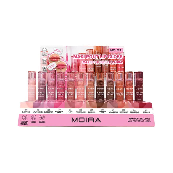 Lips-Moira Maxi Pout Lip Gloss Carton Display MPLG (48pc total)