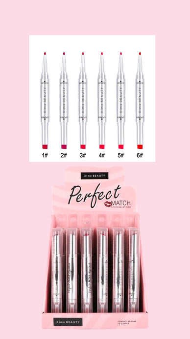 Lips- Xime Perfect Match Lip Liner & Lipstick XB-804A (24pc display)