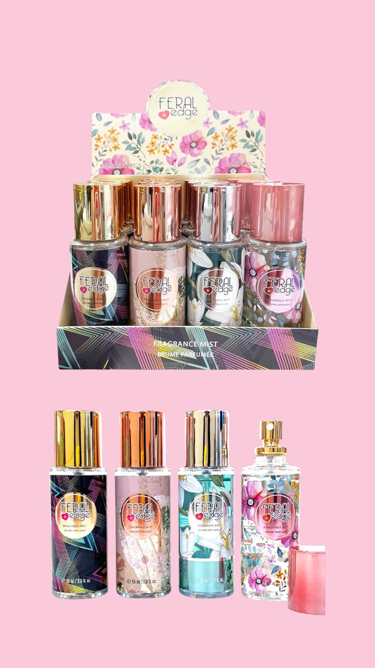 Feral Edge Travel Size Floral Fragrance Body Mist FEF-2001A (12pc display,$2 each)