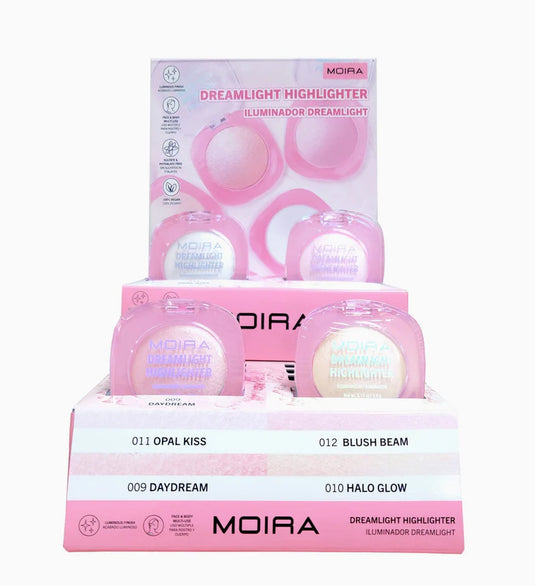 Face-Moira Dreamlight Highlighter & Dreamlight highlighter balm #DHLSET B ($4 each, 12pc display + tester )