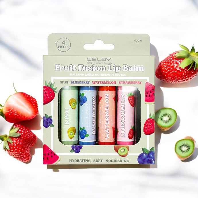 Lips- Celavi Fruit Fusion Lip Balm Set 60051 (6pc bundle, $2 each)