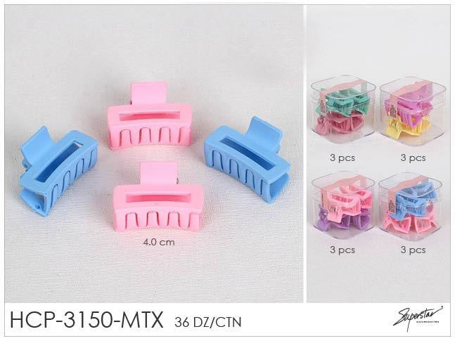 Hair- 4pc Colors Small Hair Clips HCP-3150-MTX (12pc pack)