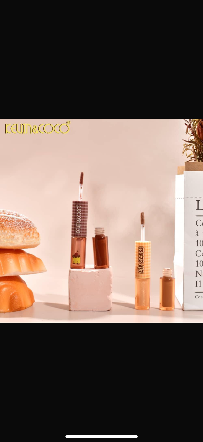 Load image into Gallery viewer, Lips-Kevin&amp;Coco Caramel Bakery Series Double Ended Lip Gloss Set KC248148 ($2.50 each, 12pcs display)
