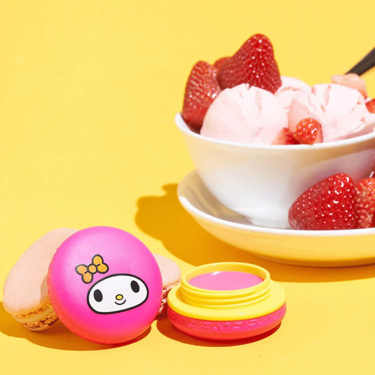 Lips-The Crème Shop x Sanrio My Melody Macaron Lip Balm - Strawberry Ice Cream HKMLB4089 (6pc bundle,$4.50 each)