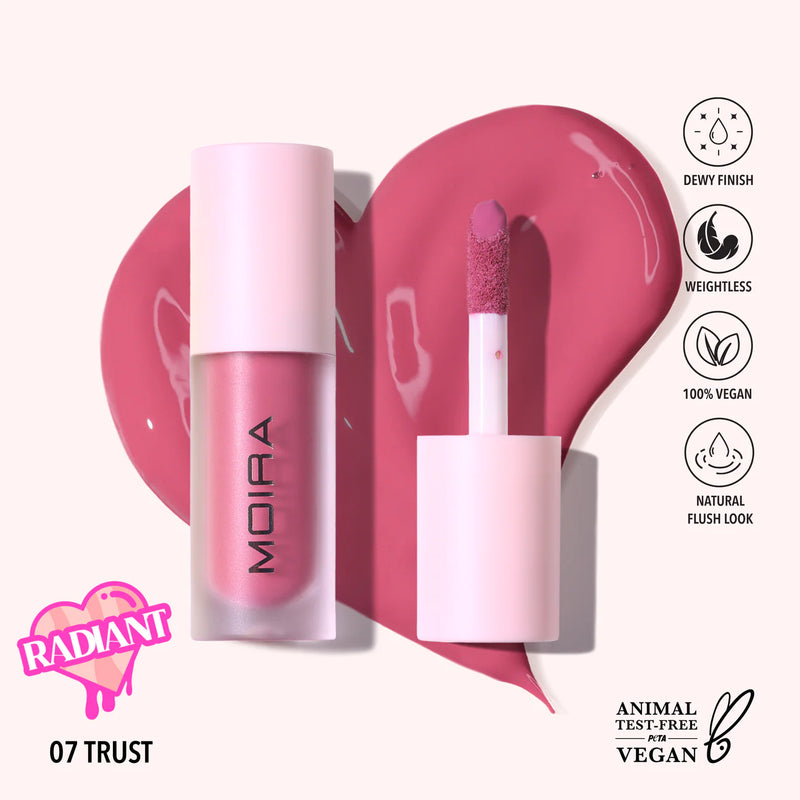 Load image into Gallery viewer, Face- Moira Love Steady Liquid Blush (007, Trust)) (3pc Bulk $3.50 each)
