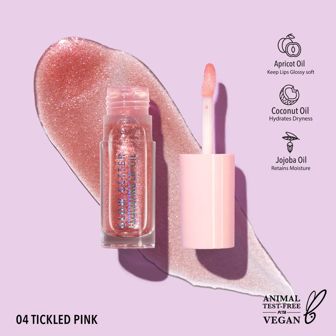 Lips- MOIRA Glow Getter Hydrating Lip Oil GLO004- Tickled Pink (3pc Bundle, $3 each)