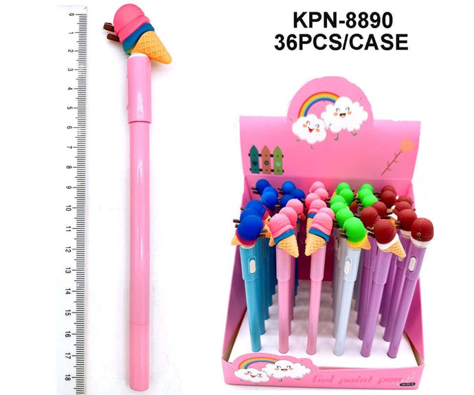 Novelties- Ice cream Cone Light Up pen KPN-8890 (36pc Display)