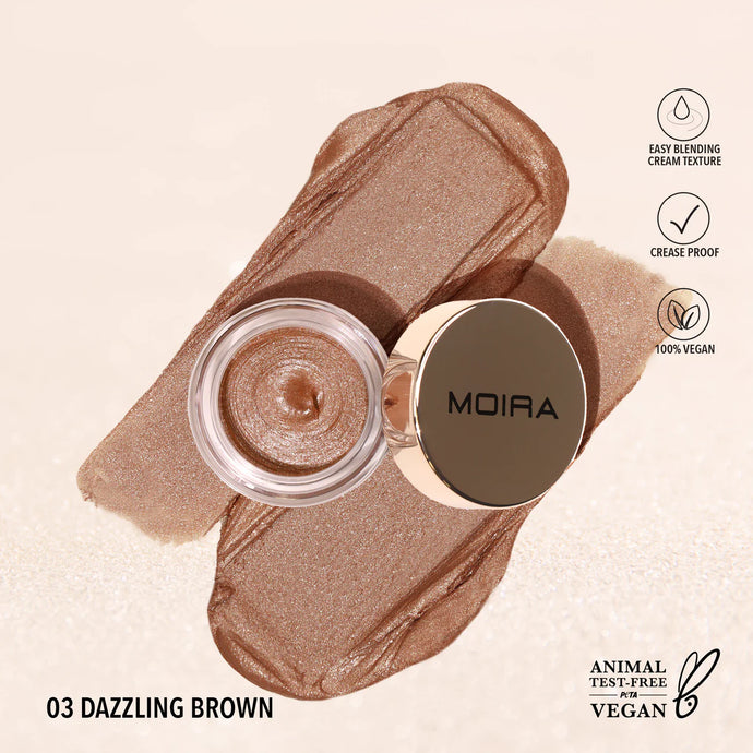 EYES- MOIRA Everlust Shimmer Cream Shadow- ESC 03 Dazzling Brown (3pc bundle, $3 each)