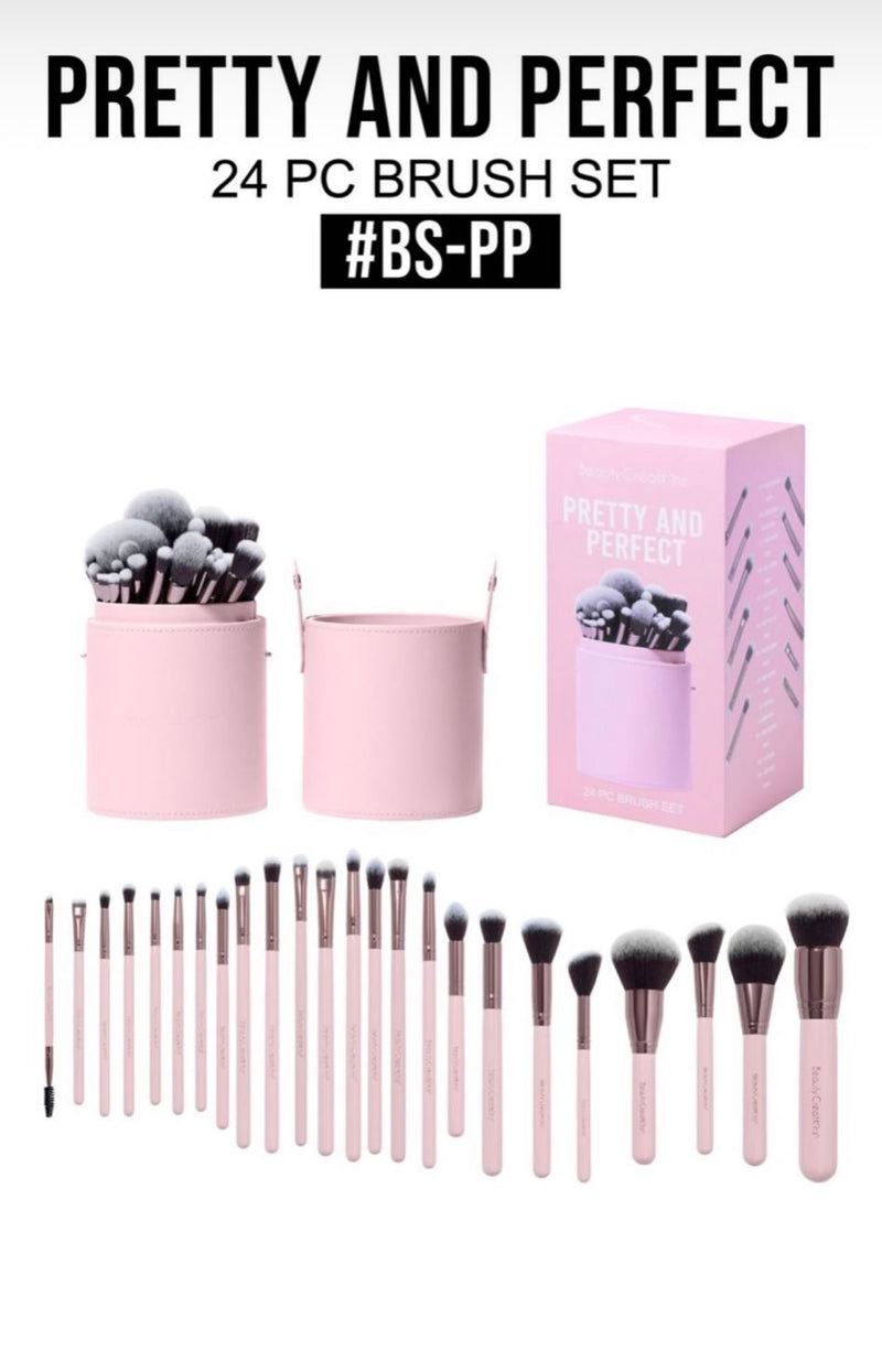 Load image into Gallery viewer, Beauty Creations Pretty and Perfect 24pc brush set BS- PP (3pcs bundle, $15 each)
