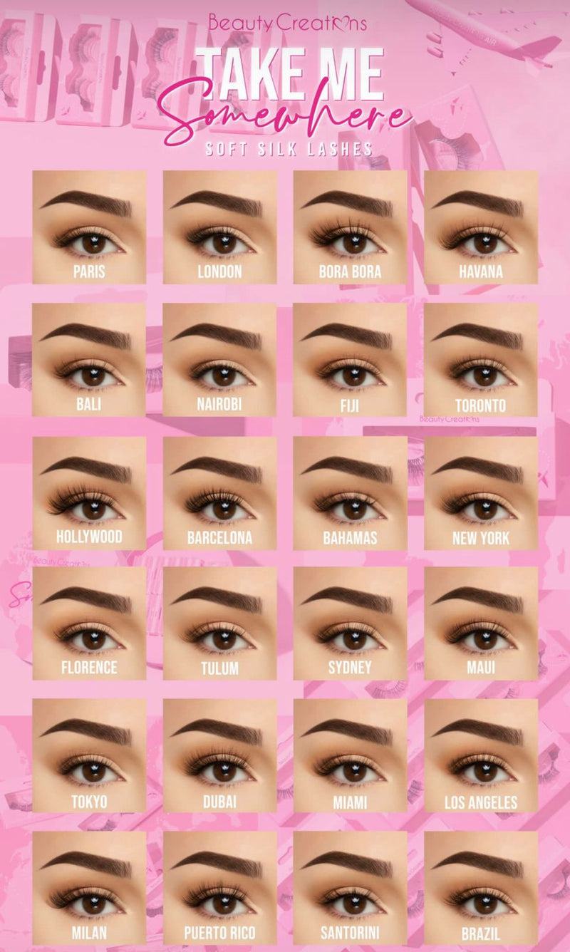 Load image into Gallery viewer, Eyelashes- Beauty Creations Take Me Somewhere Soft Silk- #11 Hollywood (10pc Box, $1 each)
