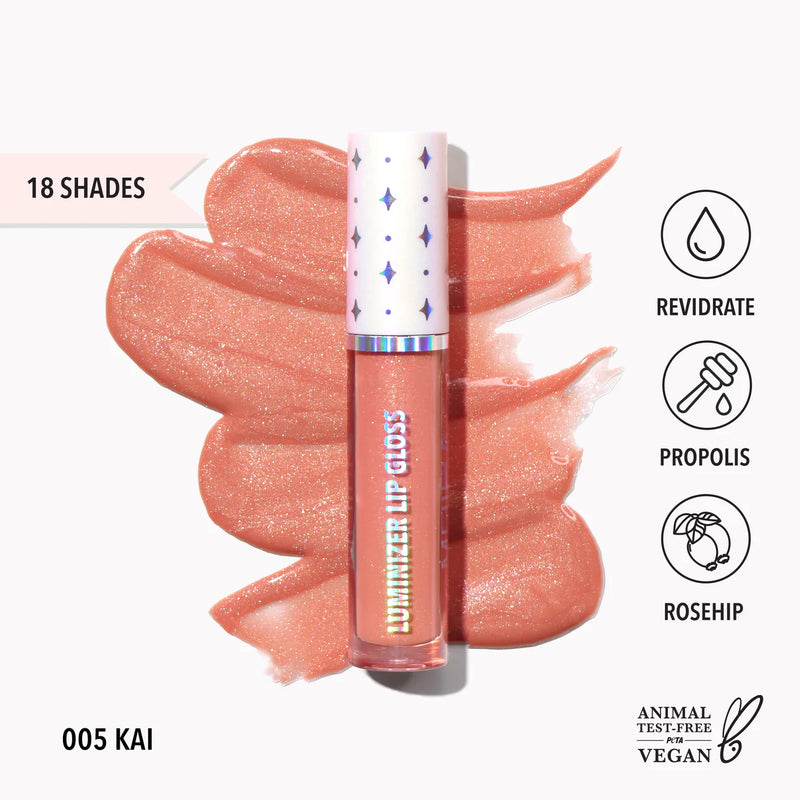 Load image into Gallery viewer, Lips- Moira Luminizer Lip Gloss- LLG 005 Kai (3pc bundle, $3.50 each)
