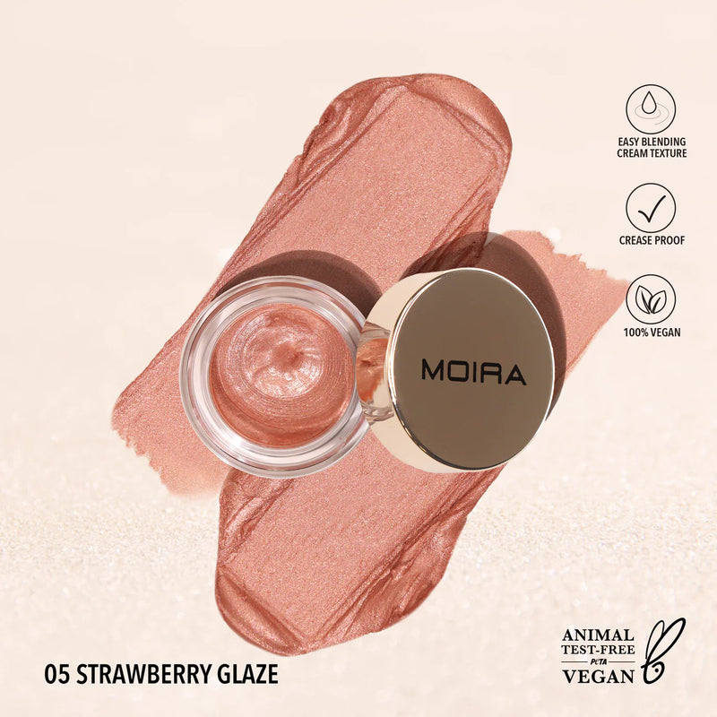 Load image into Gallery viewer, EYES- MOIRA Everlust Shimmer Cream Shadow- ESC 05 Strawberry Glaze (3pc bundle, $3 each)
