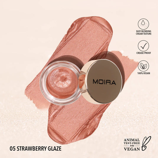 EYES- MOIRA Everlust Shimmer Cream Shadow- ESC 05 Strawberry Glaze (3pc bundle, $3 each)