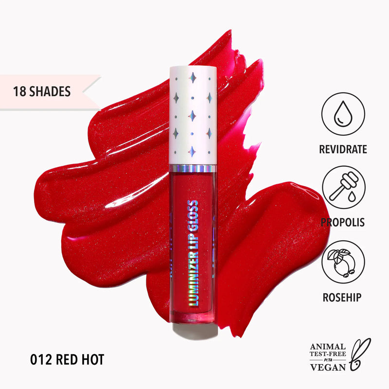 Load image into Gallery viewer, Lips- Moira Luminizer Lip Gloss- LLG 012 Red Hot (3pc bundle, $3.50 each)
