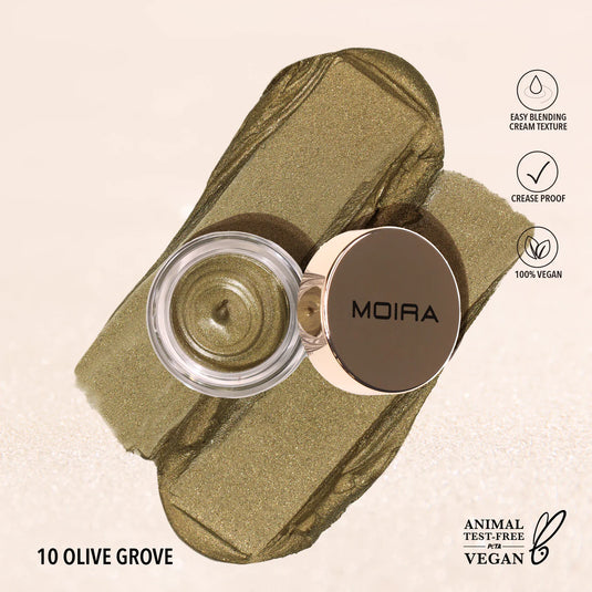 EYES- MOIRA Everlust Shimmer Cream Shadow- ESC 10 Olive Grove (3pc bundle, $3 each)