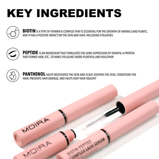 Eyes- Moira Biotin-Peptide Complex Lash Serum BLS001 (3pc bundle, $5 each)