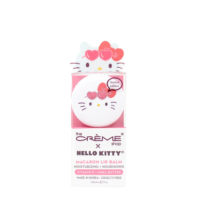 Lips-The Crème Shop x Sanrio Hello Kitty Macaron Lip Balm - Strawberry Milkshake Flavored HKML9469 (6pc bundle,$4.50 each)