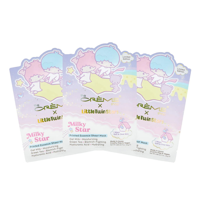 Skincare- The Crème Shop x Sanrio Little Twin Stars Milky Star Printed Essence Sheet Mask LTS9582-1 (6pc pack was $2.00, now $1.70)