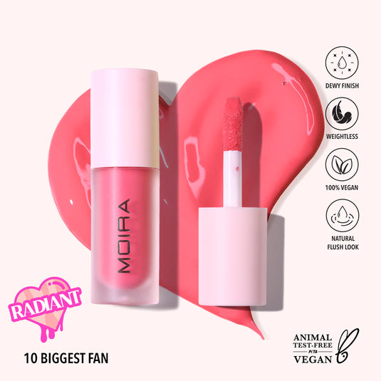 Face- Moira Love Steady Liquid Blush (010, Biggest Fan) (3pc Bulk $3.50 each)
