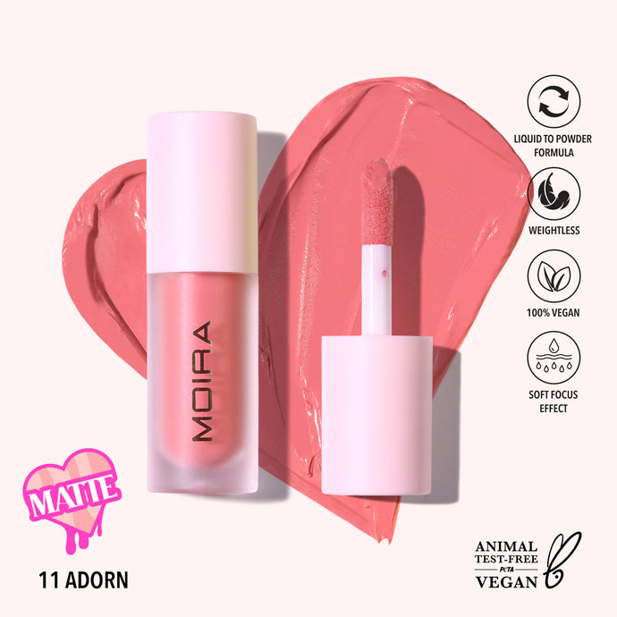 Face- Moira Love Steady Liquid Blush (011, Adorn) 3pc Bulk $3.50 each)