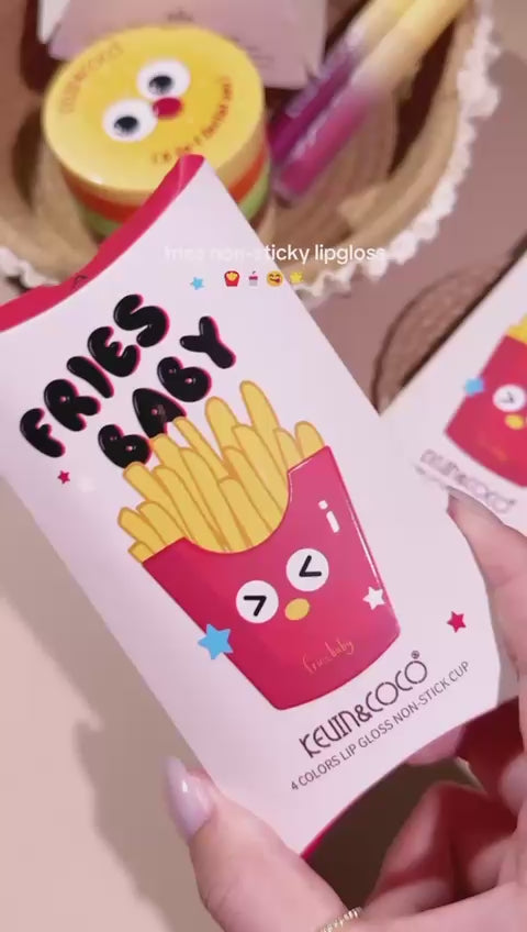 Load and play video in Gallery viewer, Lips-Kevin &amp; Coco French Fries Lip Sets KC245260 ($2.25 each, 12pc Display)
