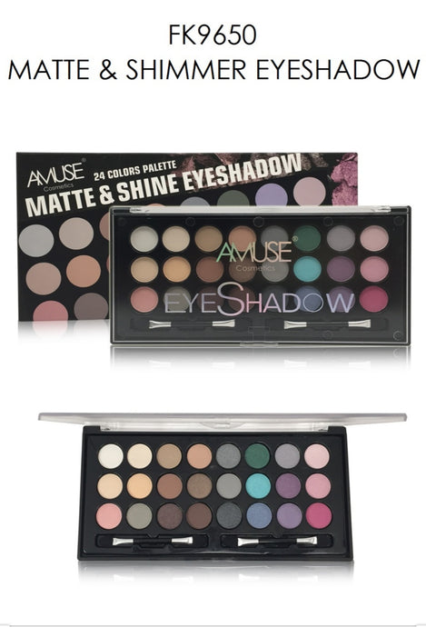 AMUSE Matte & shine shadow palette FK9650 (12pc Display, $3.50each)
