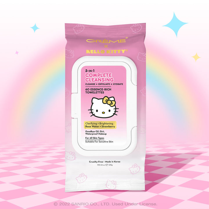 Load image into Gallery viewer, The Crème Shop x Hello Kitty 3-In-1 Complete Cleansing Towelettes HKCT8827-60 (3pc bundle, $4.50 each)
