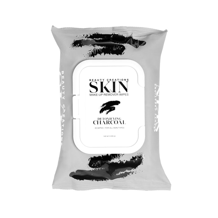 Load image into Gallery viewer, Beauty Creations Skin Makeup Remover Wipes CHARCOAL (6pc bundle, $1 each)
