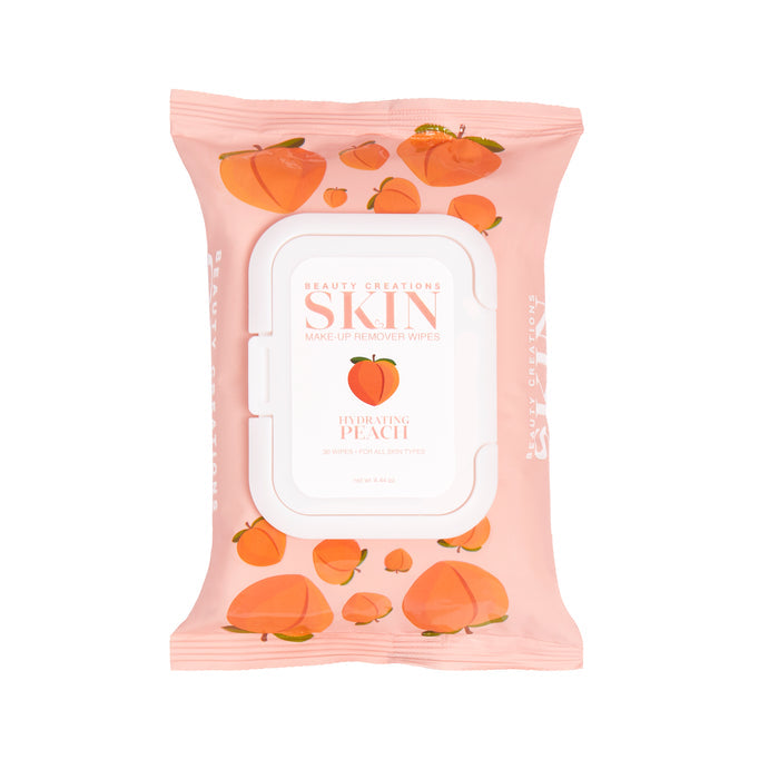 Load image into Gallery viewer, Beauty Creations Skin Makeup Remover Wipes PEACH (6pc bundle, $1 each)
