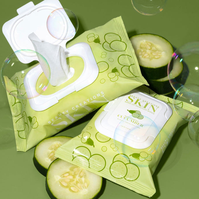 Beauty Creations Skin Makeup Remover Wipes CUCUMBER (6pc bundle, $1 each)