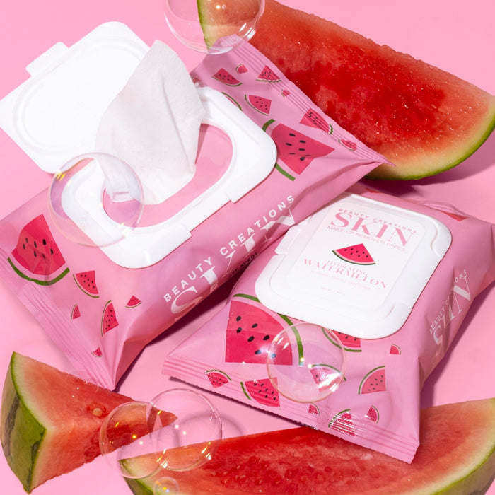 Load image into Gallery viewer, Beauty Creations Skin Makeup Remover Wipes WATERMELON (6pc bundle, $1 each)
