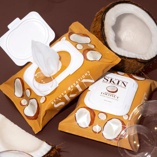 Beauty Creations Skin Makeup Remover Wipes COCONUT (6pc bundle, $1 each)