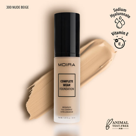 MOIRA CWF300 Complete Wear Foundation - NUDE BEIGE (3pc Bundle, $10 each)