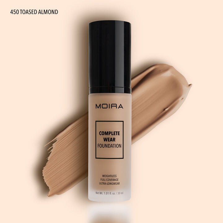 Load image into Gallery viewer, MOIRA CWF450 Complete Wear Foundation - TOASED ALMOND (3pc Bundle, $10 each)
