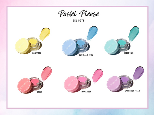 Pastel Please GEL POTS (36pc display, $2 each)