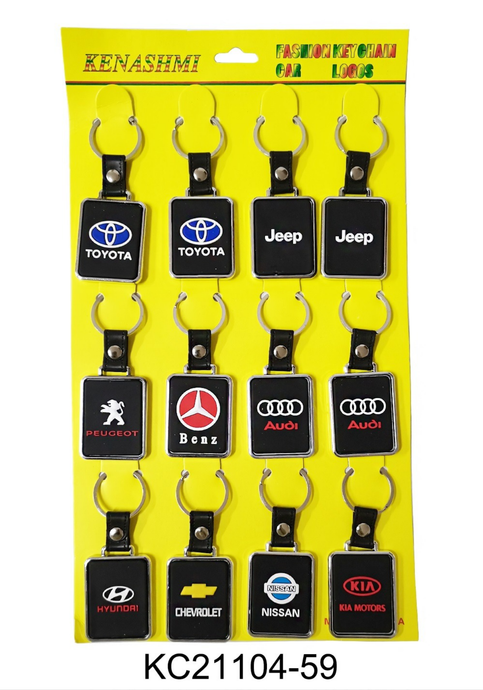 Novelties- Car logos keychain KC21104-59 (12pc pack)