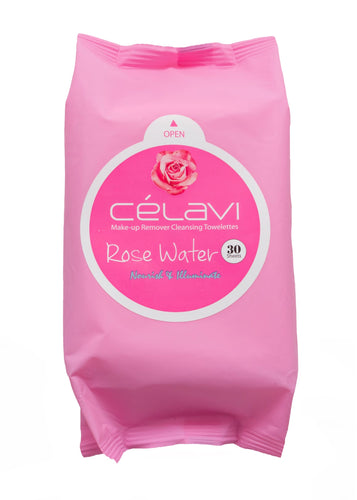 Celavi Rose Water Wipes 21 (6pc BULK $1 each)