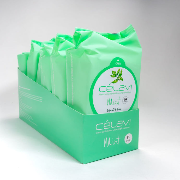 Celavi Mint Wipes 20 (6pc BULK $1 each)