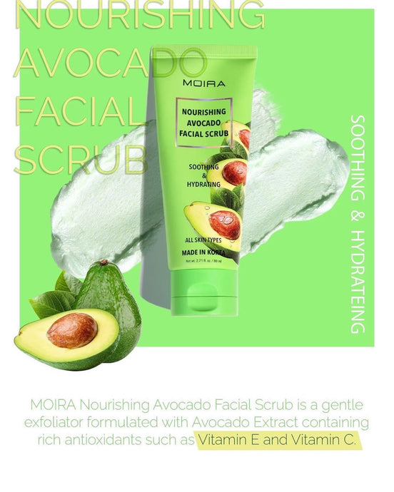 Skincare- Moira FSB001 Nourishing Avocado Facial Scrub (3pc bundle,$3.50 each)