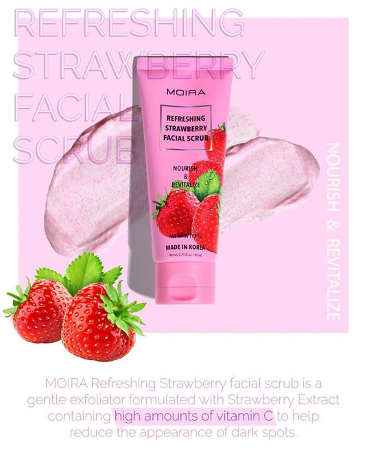 Skincare- Moira FSB002 Refreshing Strawberry Facial Scrub (3pc bundle,$3.50 each)