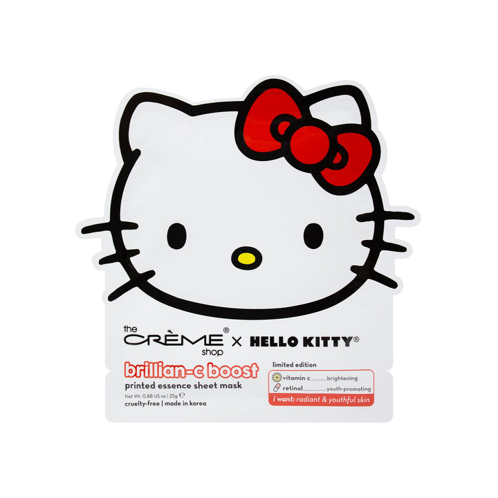 Load image into Gallery viewer, The Crème Shop x Hello Kitty Brillian-C Boost Printed Essence Sheet Mask HKM8372 (6pc bundle,$2.50 each)
