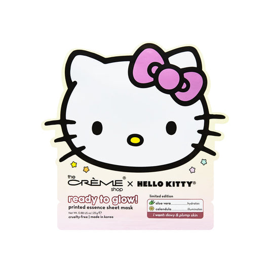 The Crème Shop x Hello Kitty Ready To Glow Printed Essence Sheet Mask HKM8272 (6pc bundle,$2.50 each)