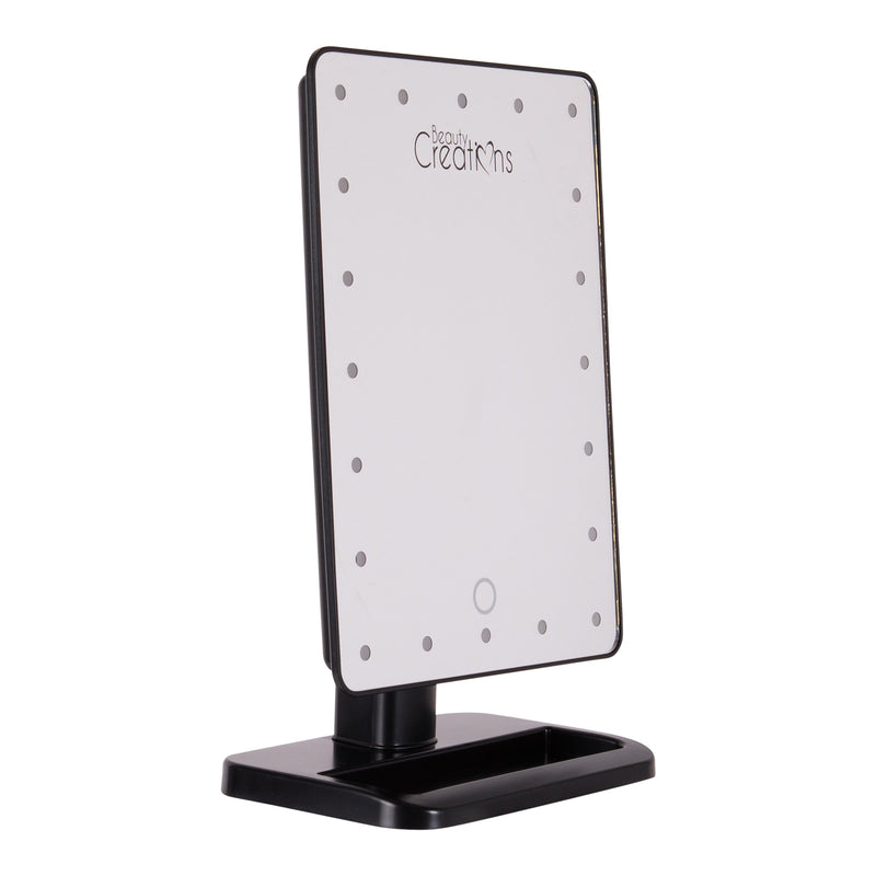 Load image into Gallery viewer, Black 20 LED Touch Small Mirror (6PC BULK PACK- $7.50 EACH)

