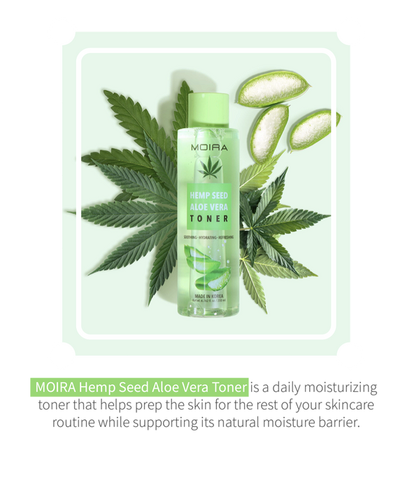 MOIRA HAT001 HEMP SEED ALOE VERA TONER (3pcs bundle, $5.50 each)