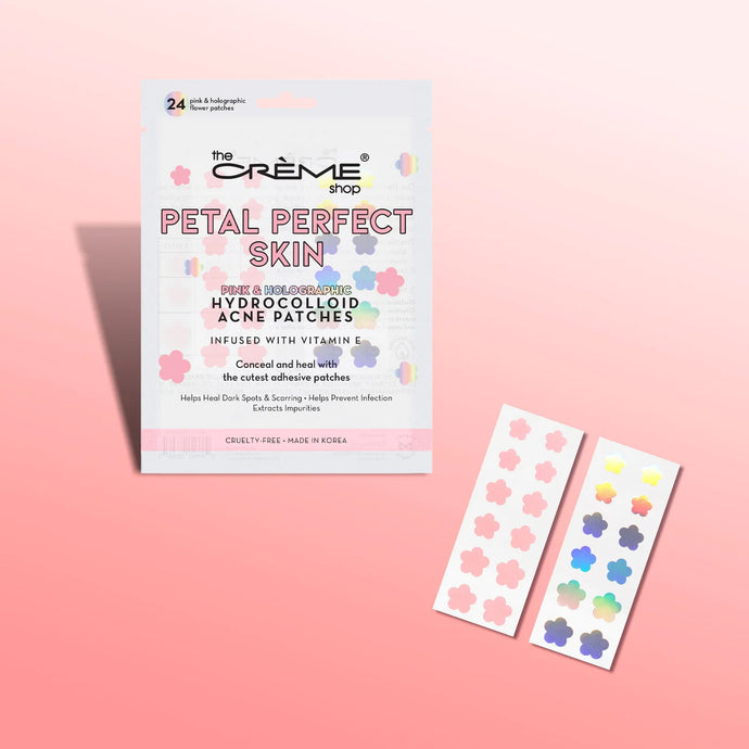 Skincare-Petal Perfect Skin - Hydrocolloid Acne Patches | Pink & Holographic APCS8308 (6pc pack,$3.50 each)